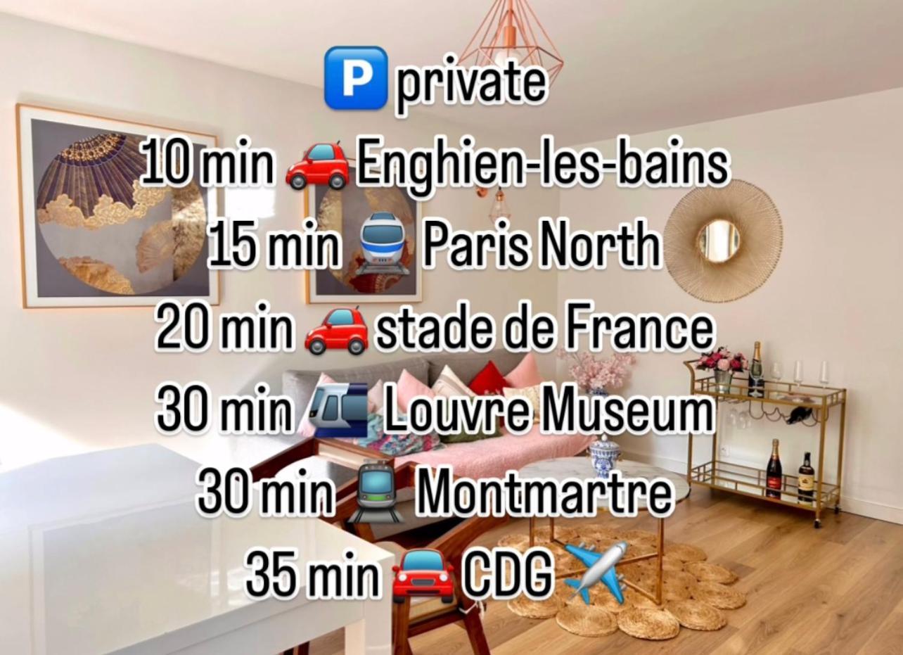 Apart 85 M2 Proche De Paris Stade De France Parking Free Groslay Eksteriør bilde
